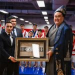 Жапонияда ел намысын қорғап жүрген сумошы Ерсін Балтағұл жас балуандармен жүздесті